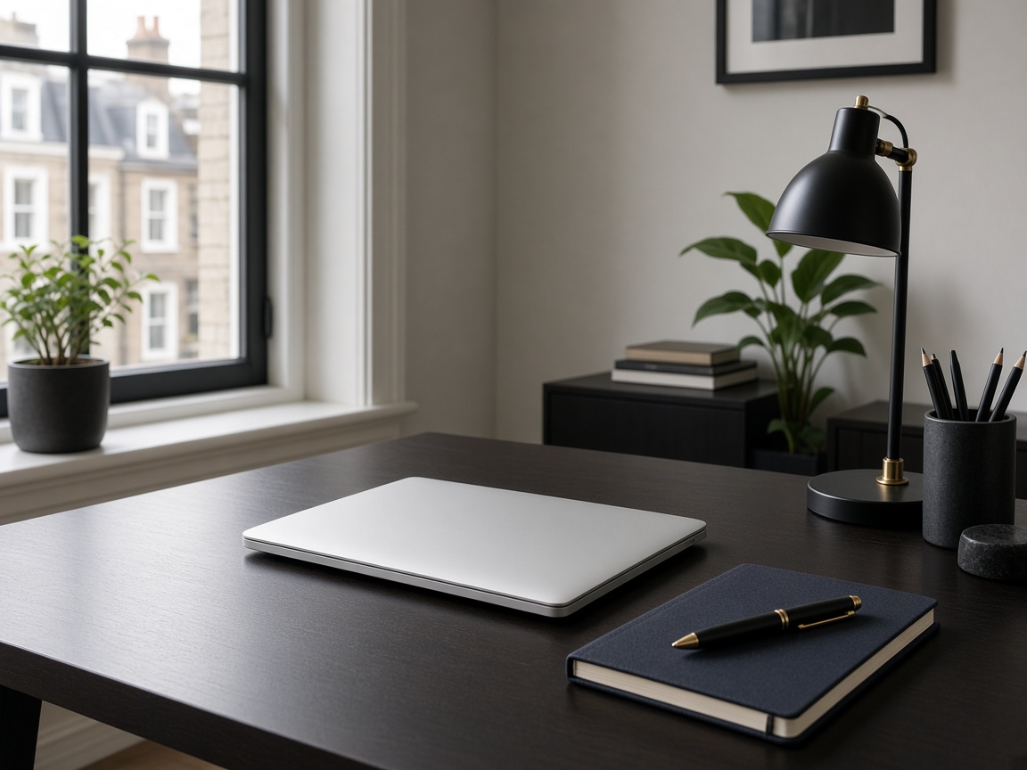 A working desk ready for remote access
