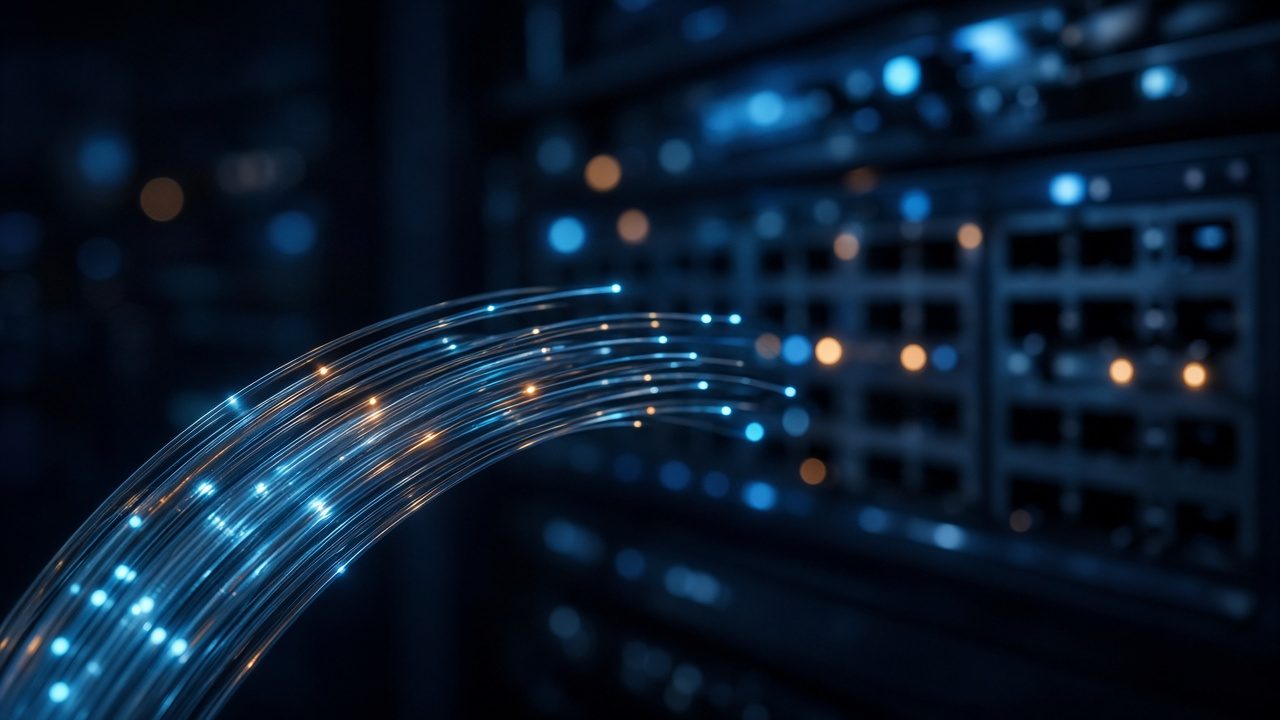 Fibre links carrying content across a network